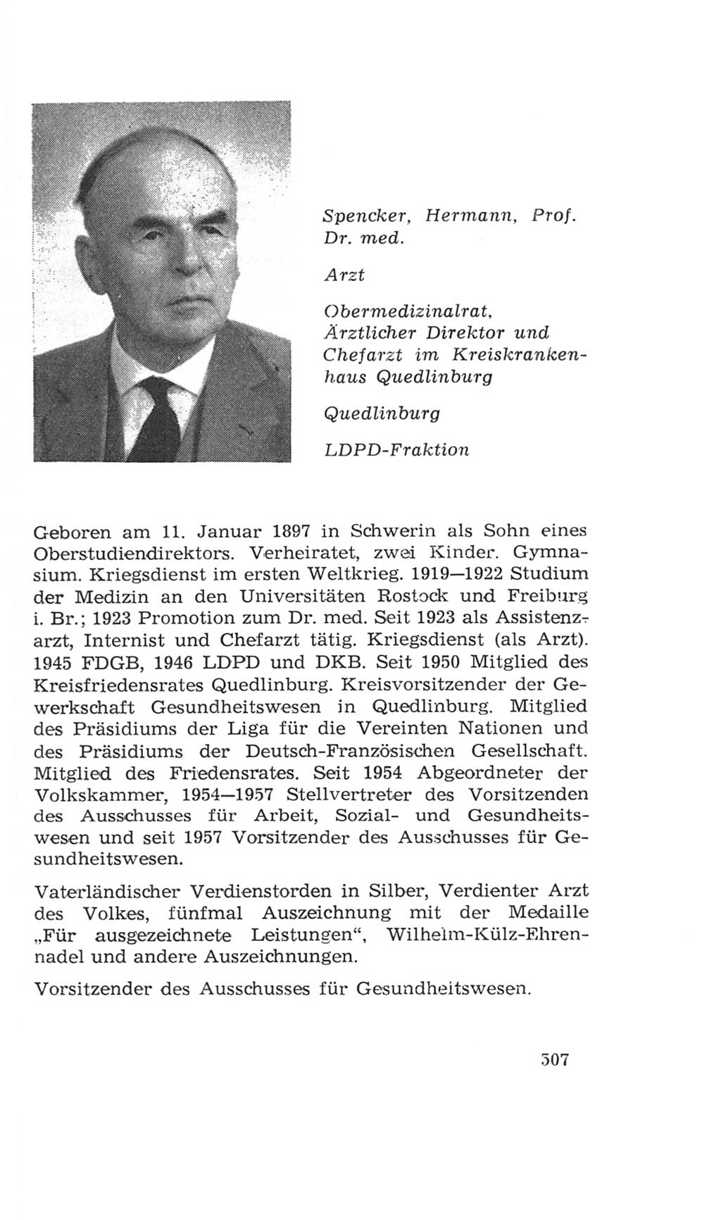 Volkskammer (VK) der Deutschen Demokratischen Republik (DDR), 4. Wahlperiode 1963-1967, Seite 507 (VK. DDR 4. WP. 1963-1967, S. 507)