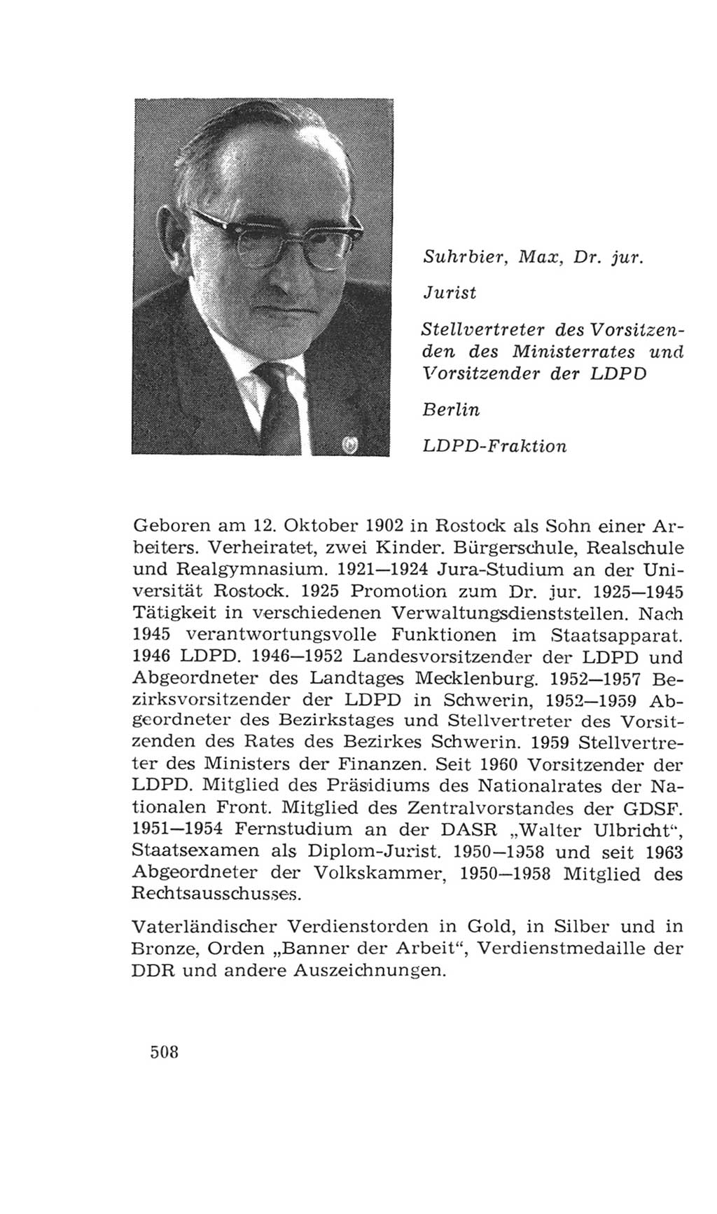 Volkskammer (VK) der Deutschen Demokratischen Republik (DDR), 4. Wahlperiode 1963-1967, Seite 508 (VK. DDR 4. WP. 1963-1967, S. 508)