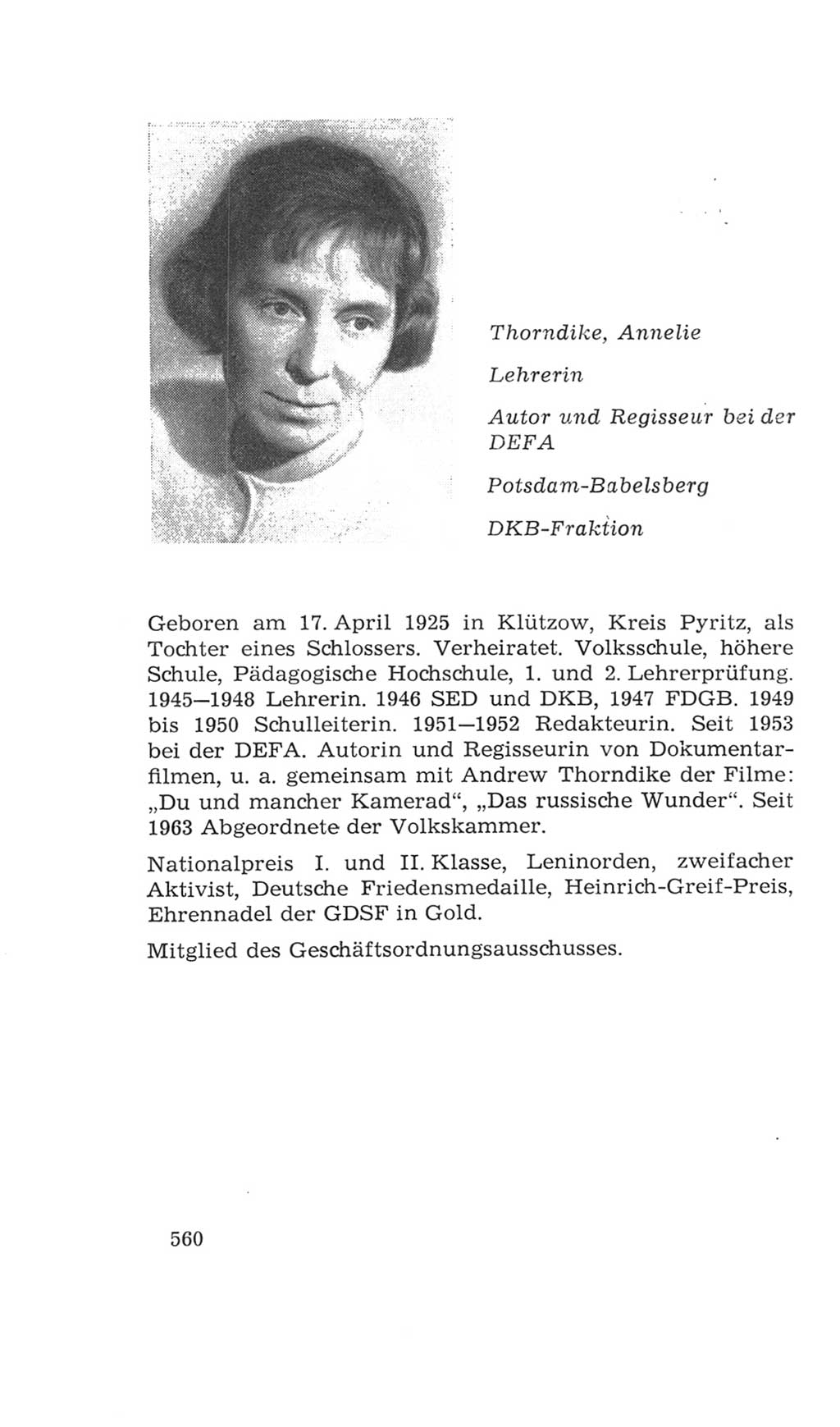 Volkskammer (VK) der Deutschen Demokratischen Republik (DDR), 4. Wahlperiode 1963-1967, Seite 560 (VK. DDR 4. WP. 1963-1967, S. 560)