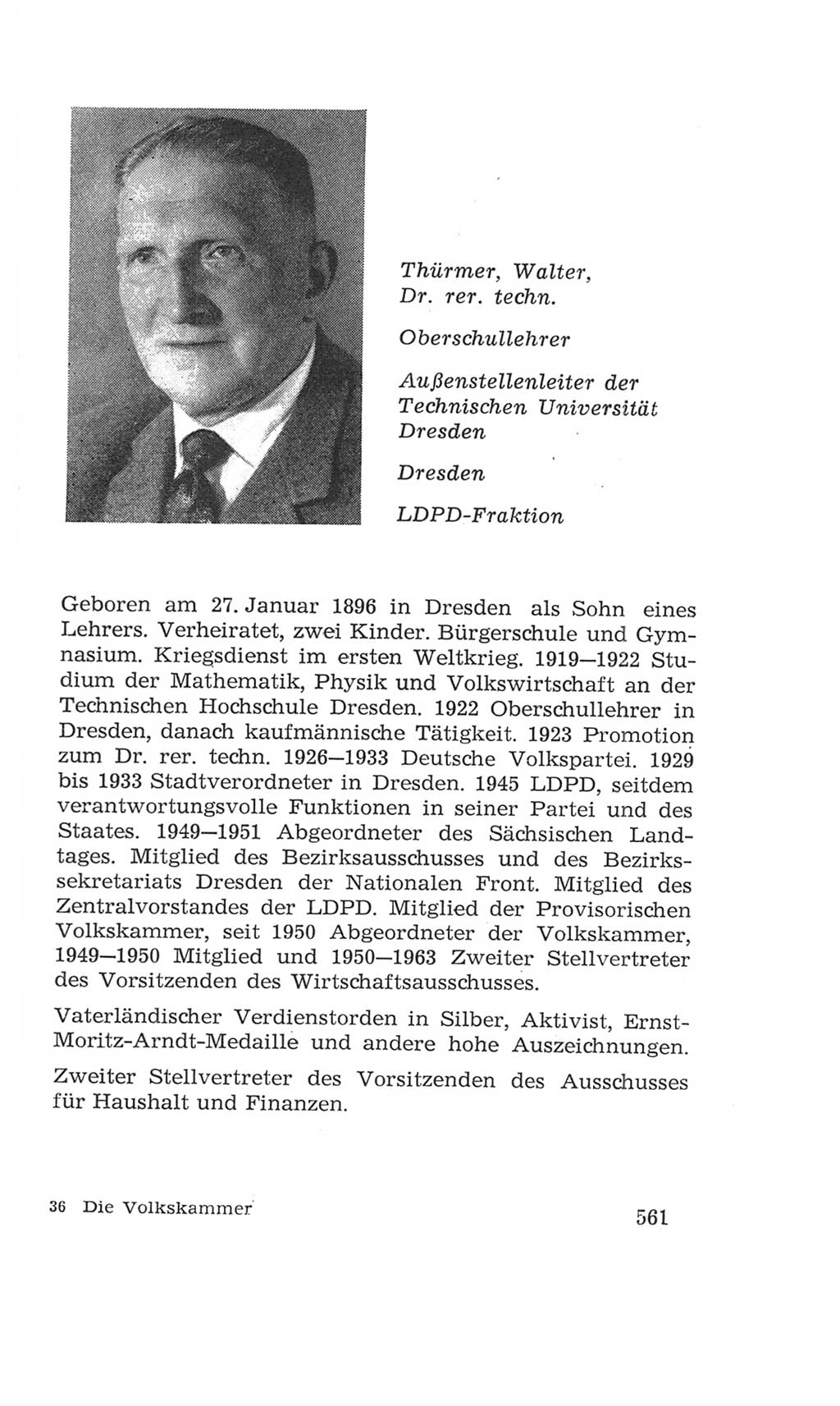 Volkskammer (VK) der Deutschen Demokratischen Republik (DDR), 4. Wahlperiode 1963-1967, Seite 561 (VK. DDR 4. WP. 1963-1967, S. 561)