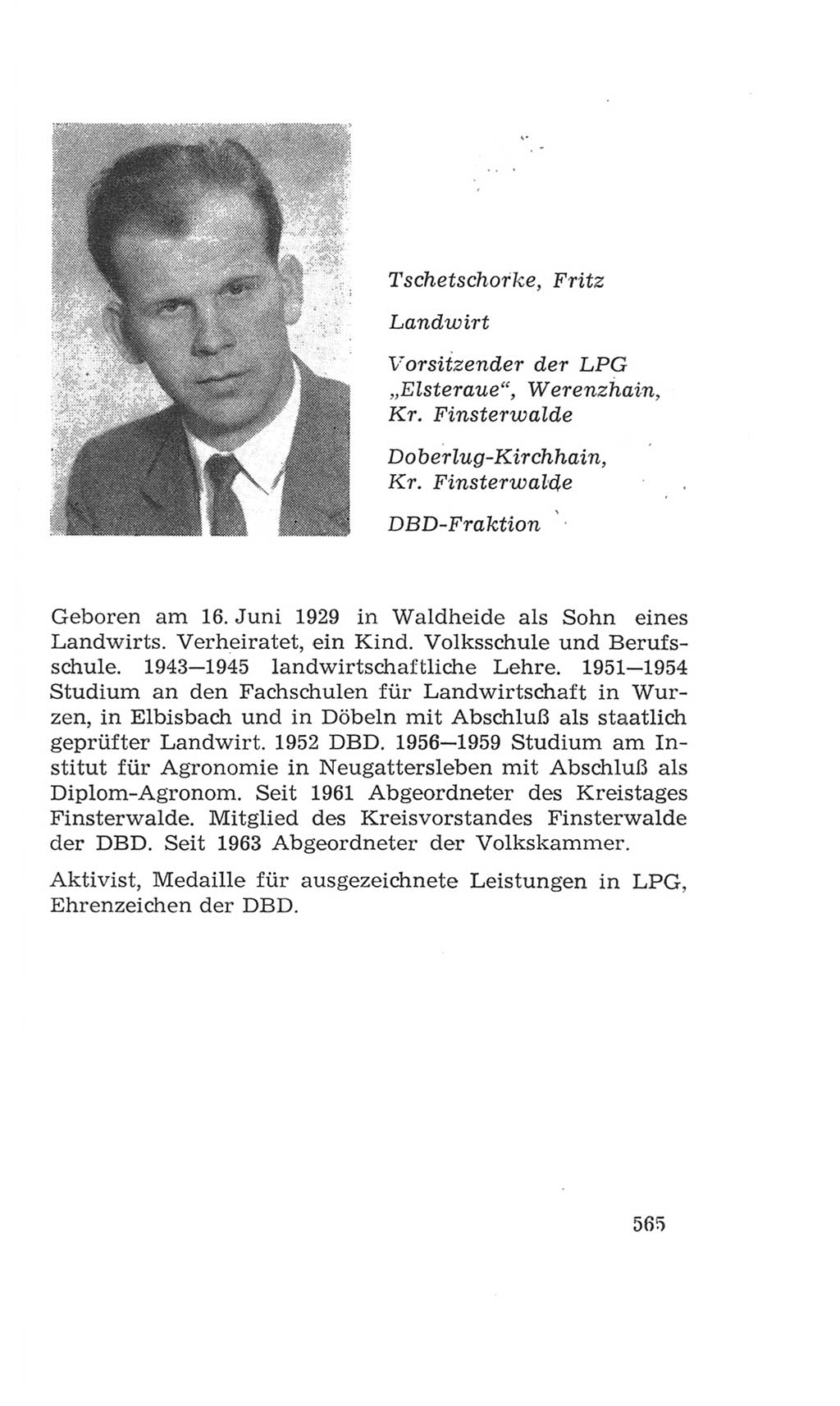 Volkskammer (VK) der Deutschen Demokratischen Republik (DDR), 4. Wahlperiode 1963-1967, Seite 565 (VK. DDR 4. WP. 1963-1967, S. 565)