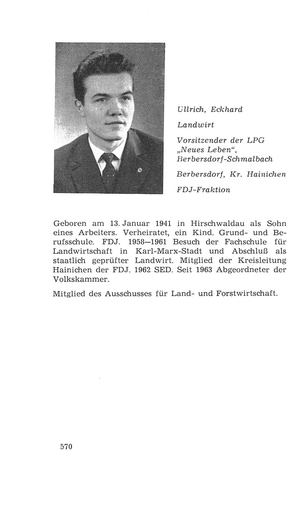 Volkskammer (VK) der Deutschen Demokratischen Republik (DDR), 4. Wahlperiode 1963-1967, Seite 570 (VK. DDR 4. WP. 1963-1967, S. 570)