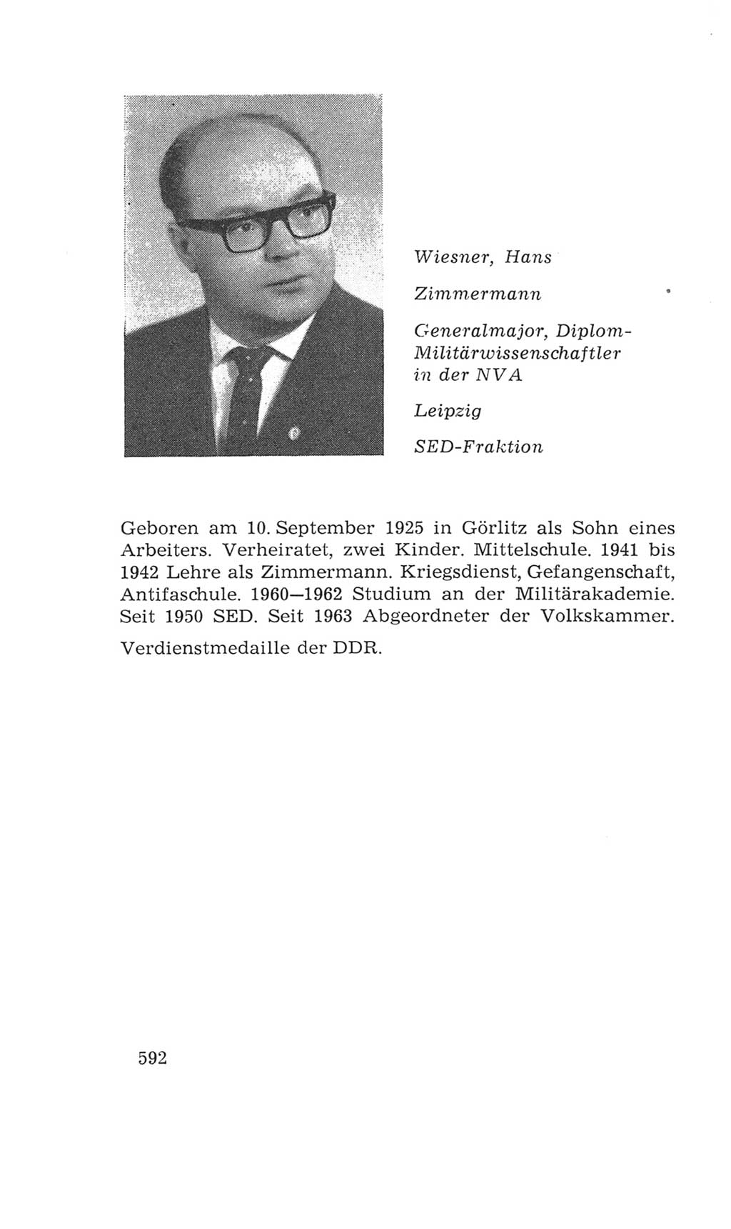 Volkskammer (VK) der Deutschen Demokratischen Republik (DDR), 4. Wahlperiode 1963-1967, Seite 592 (VK. DDR 4. WP. 1963-1967, S. 592)