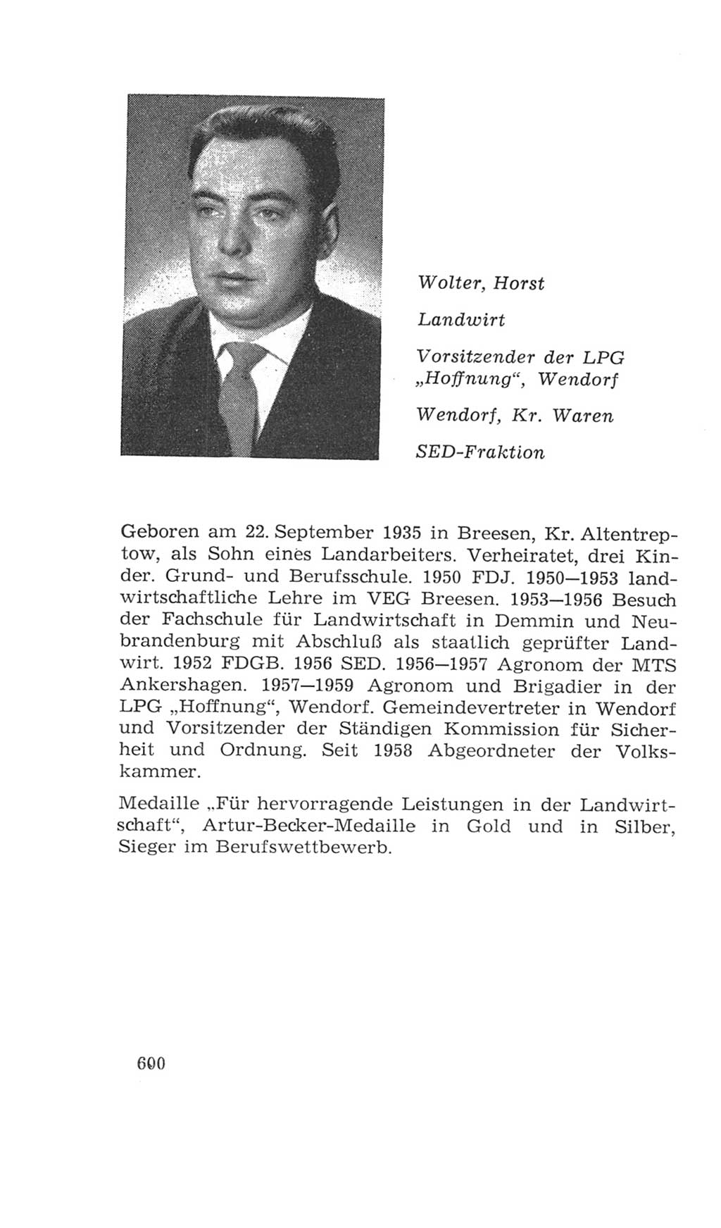 Volkskammer (VK) der Deutschen Demokratischen Republik (DDR), 4. Wahlperiode 1963-1967, Seite 600 (VK. DDR 4. WP. 1963-1967, S. 600)