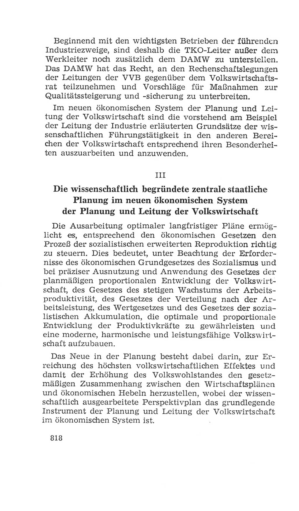 Volkskammer (VK) der Deutschen Demokratischen Republik (DDR), 4. Wahlperiode 1963-1967, Seite 818 (VK. DDR 4. WP. 1963-1967, S. 818)