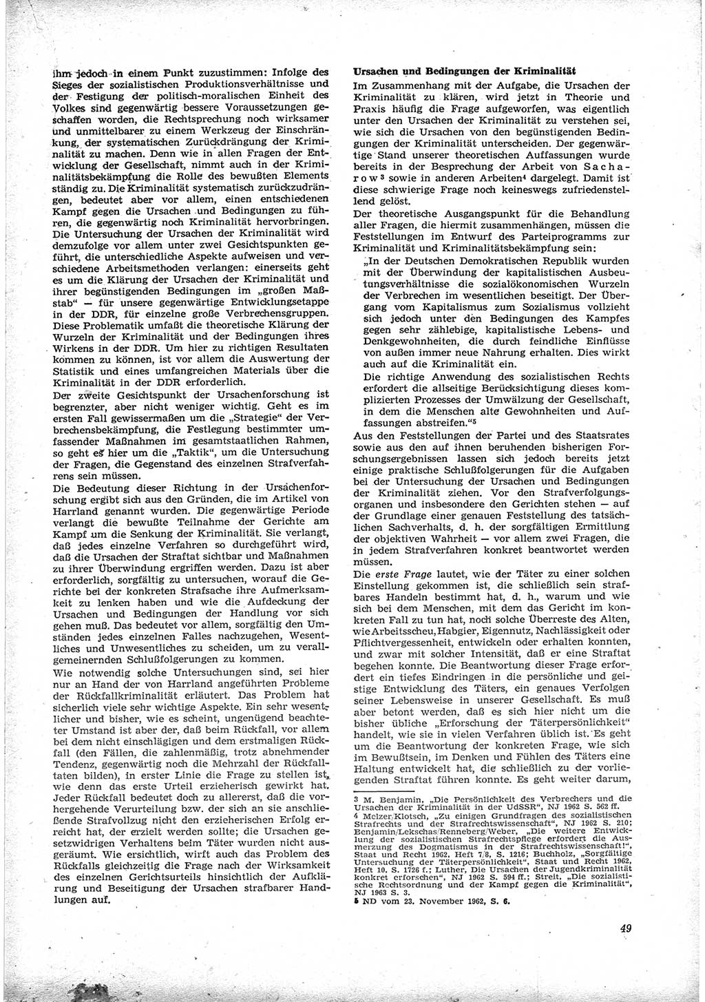 Neue Justiz (NJ), Zeitschrift für Recht und Rechtswissenschaft [Deutsche Demokratische Republik (DDR)], 17. Jahrgang 1963, Seite 49 (NJ DDR 1963, S. 49)