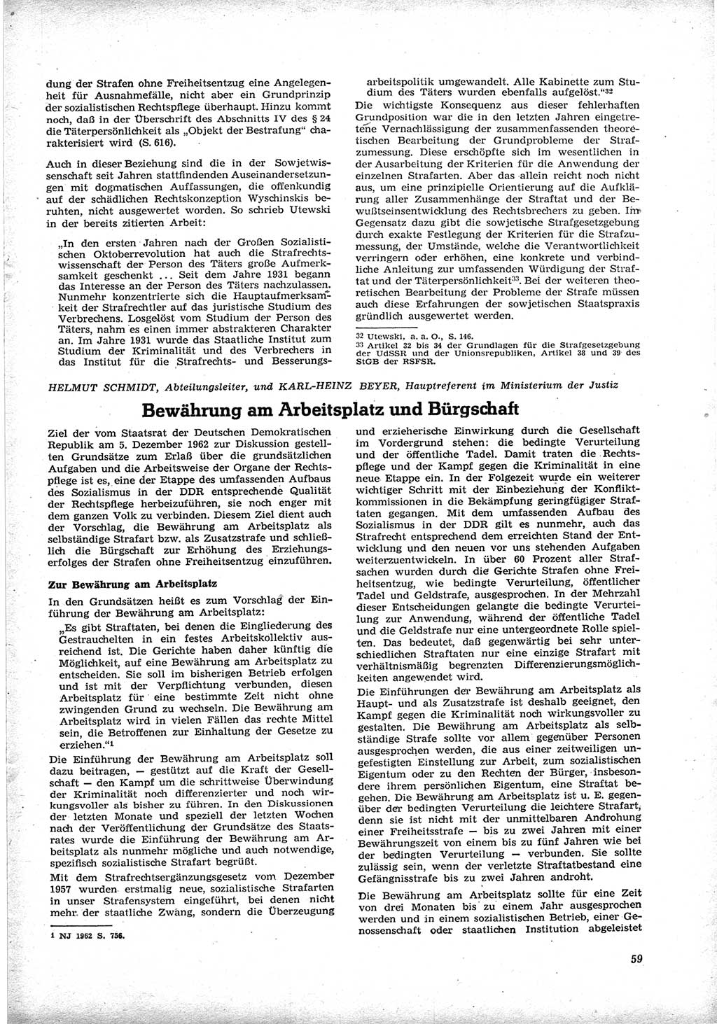 Neue Justiz (NJ), Zeitschrift für Recht und Rechtswissenschaft [Deutsche Demokratische Republik (DDR)], 17. Jahrgang 1963, Seite 59 (NJ DDR 1963, S. 59)