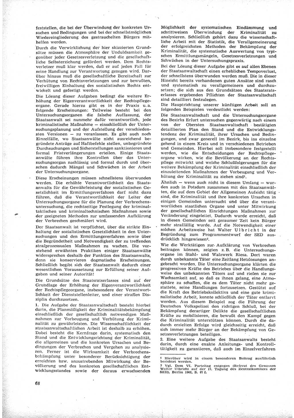 Neue Justiz (NJ), Zeitschrift für Recht und Rechtswissenschaft [Deutsche Demokratische Republik (DDR)], 17. Jahrgang 1963, Seite 68 (NJ DDR 1963, S. 68)