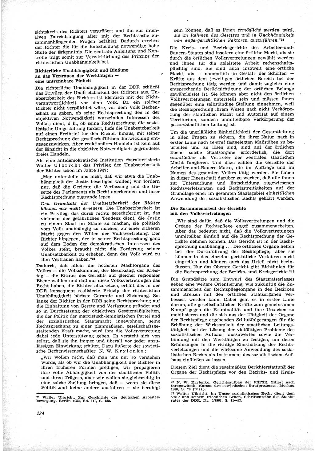 Neue Justiz (NJ), Zeitschrift für Recht und Rechtswissenschaft [Deutsche Demokratische Republik (DDR)], 17. Jahrgang 1963, Seite 134 (NJ DDR 1963, S. 134)