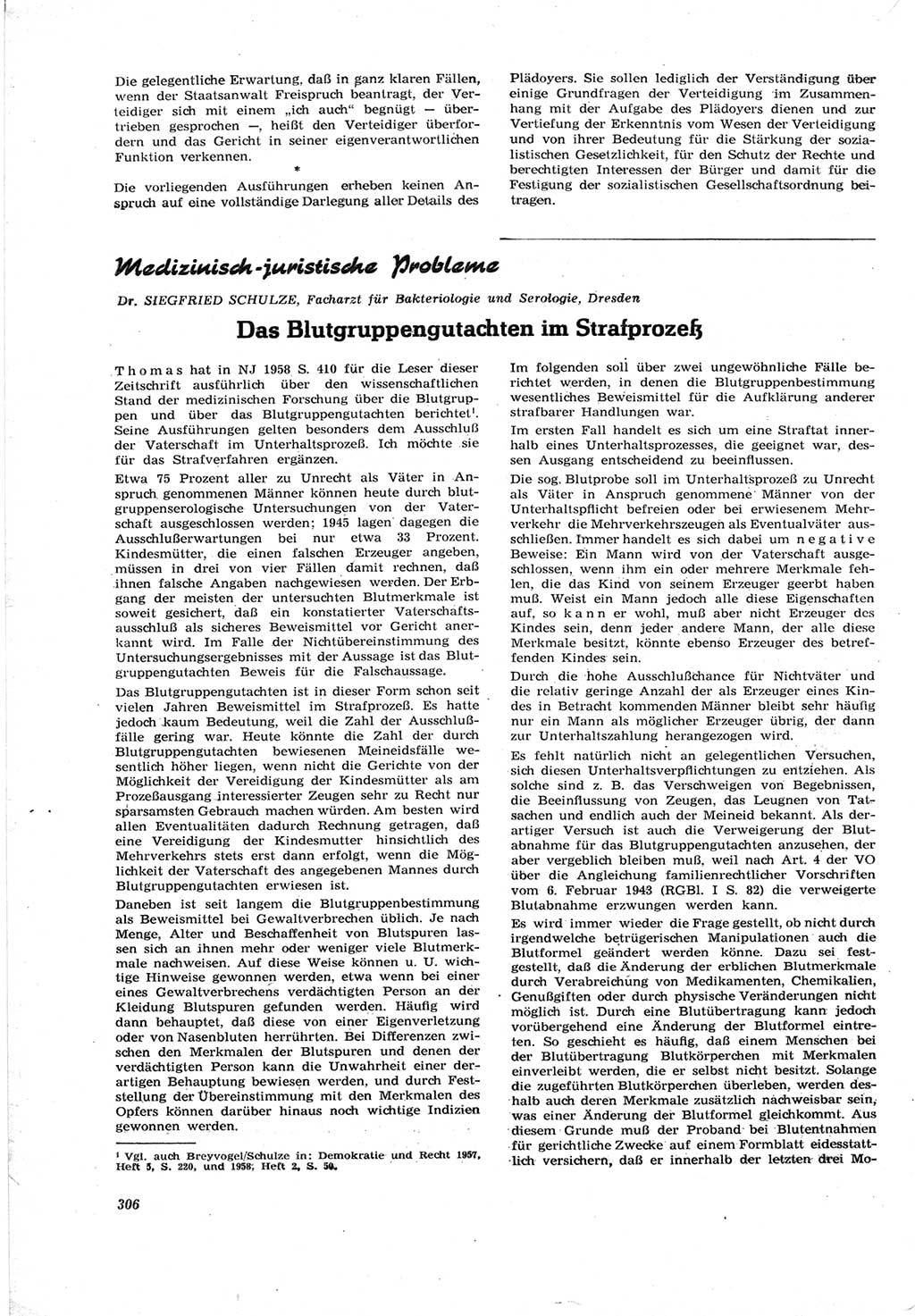 Neue Justiz (NJ), Zeitschrift für Recht und Rechtswissenschaft [Deutsche Demokratische Republik (DDR)], 17. Jahrgang 1963, Seite 306 (NJ DDR 1963, S. 306)