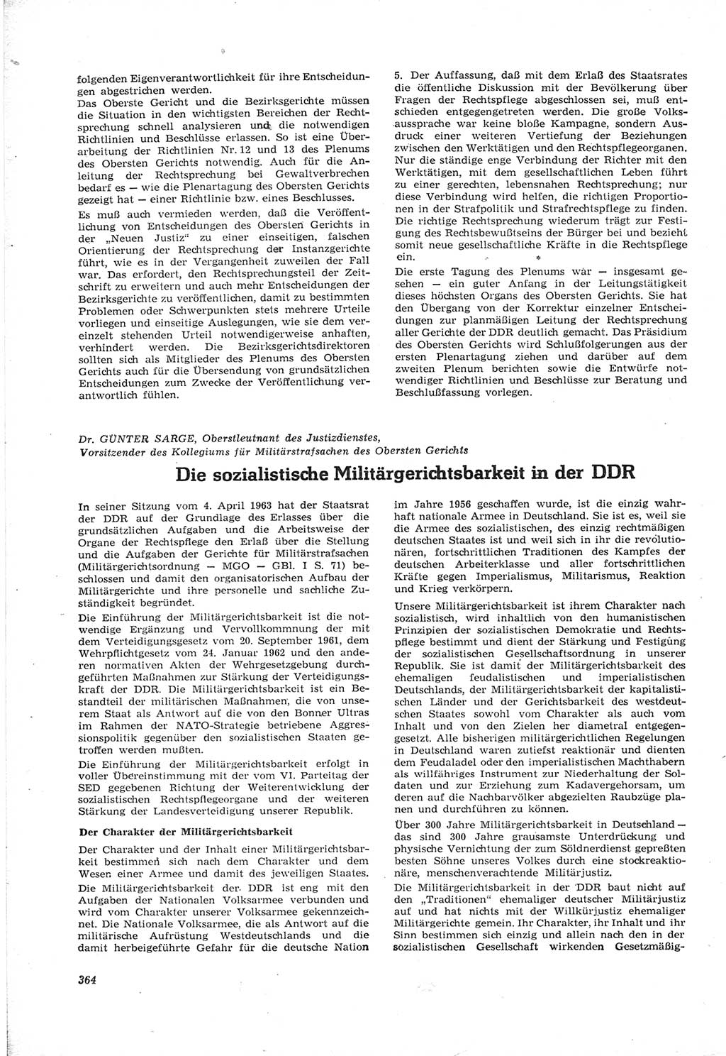 Neue Justiz (NJ), Zeitschrift für Recht und Rechtswissenschaft [Deutsche Demokratische Republik (DDR)], 17. Jahrgang 1963, Seite 364 (NJ DDR 1963, S. 364)