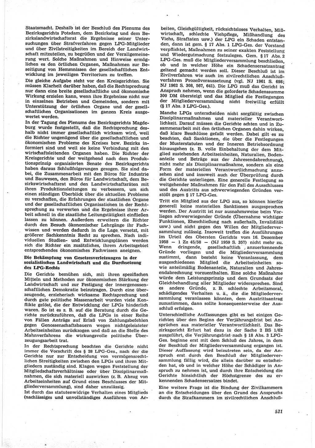 Neue Justiz (NJ), Zeitschrift für Recht und Rechtswissenschaft [Deutsche Demokratische Republik (DDR)], 17. Jahrgang 1963, Seite 521 (NJ DDR 1963, S. 521)
