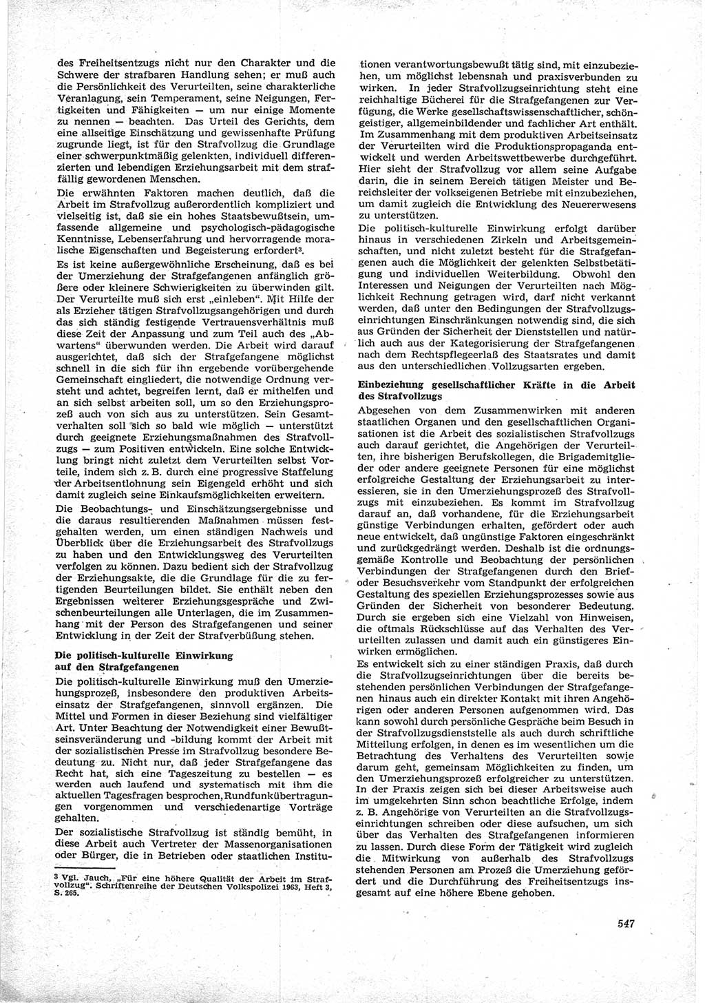 Neue Justiz (NJ), Zeitschrift für Recht und Rechtswissenschaft [Deutsche Demokratische Republik (DDR)], 17. Jahrgang 1963, Seite 547 (NJ DDR 1963, S. 547)