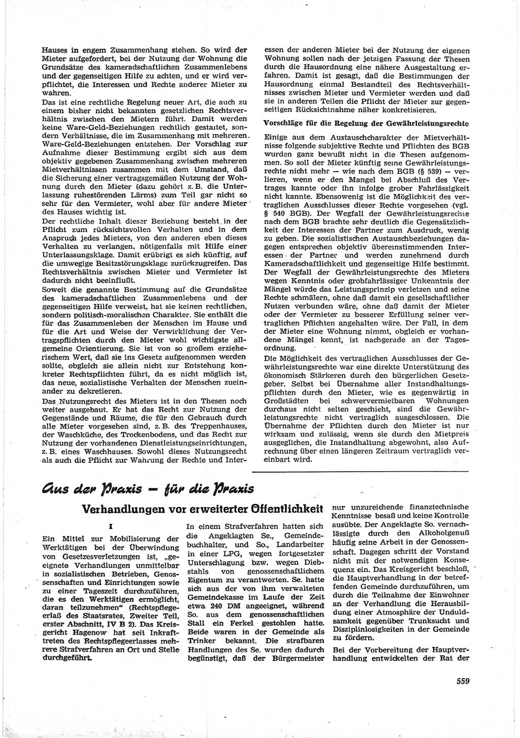 Neue Justiz (NJ), Zeitschrift für Recht und Rechtswissenschaft [Deutsche Demokratische Republik (DDR)], 17. Jahrgang 1963, Seite 559 (NJ DDR 1963, S. 559)