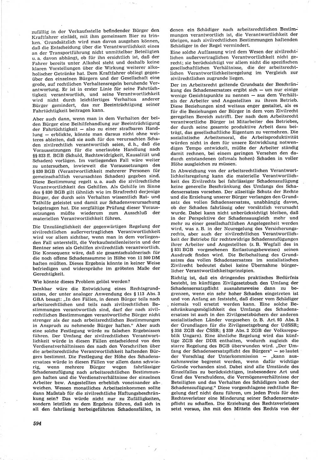 Neue Justiz (NJ), Zeitschrift für Recht und Rechtswissenschaft [Deutsche Demokratische Republik (DDR)], 17. Jahrgang 1963, Seite 594 (NJ DDR 1963, S. 594)