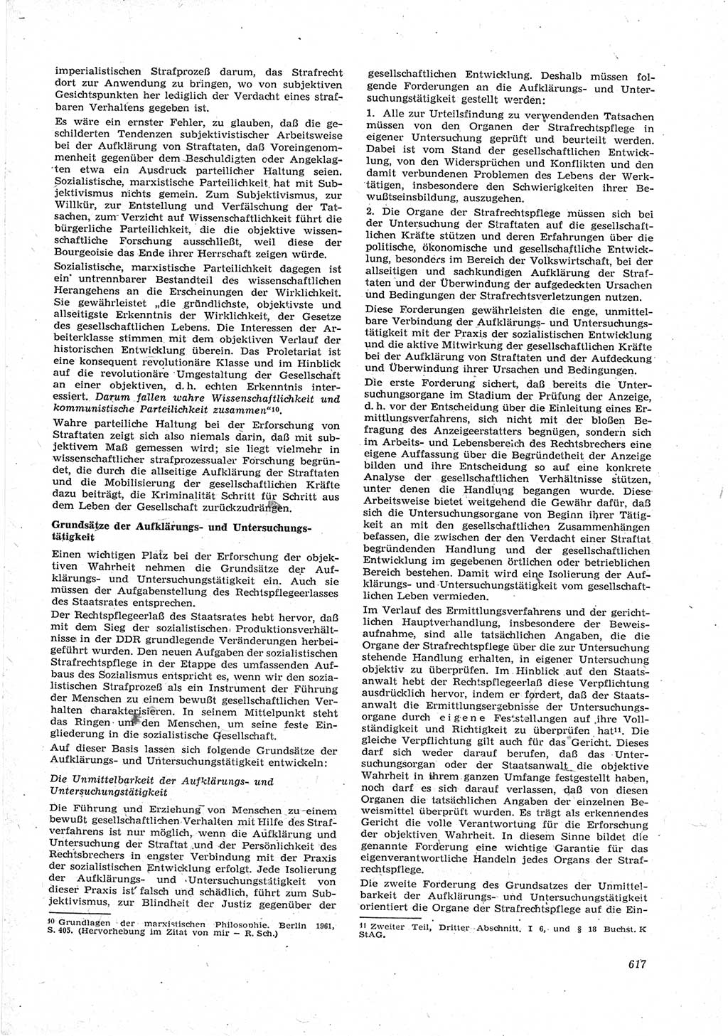 Neue Justiz (NJ), Zeitschrift für Recht und Rechtswissenschaft [Deutsche Demokratische Republik (DDR)], 17. Jahrgang 1963, Seite 617 (NJ DDR 1963, S. 617)