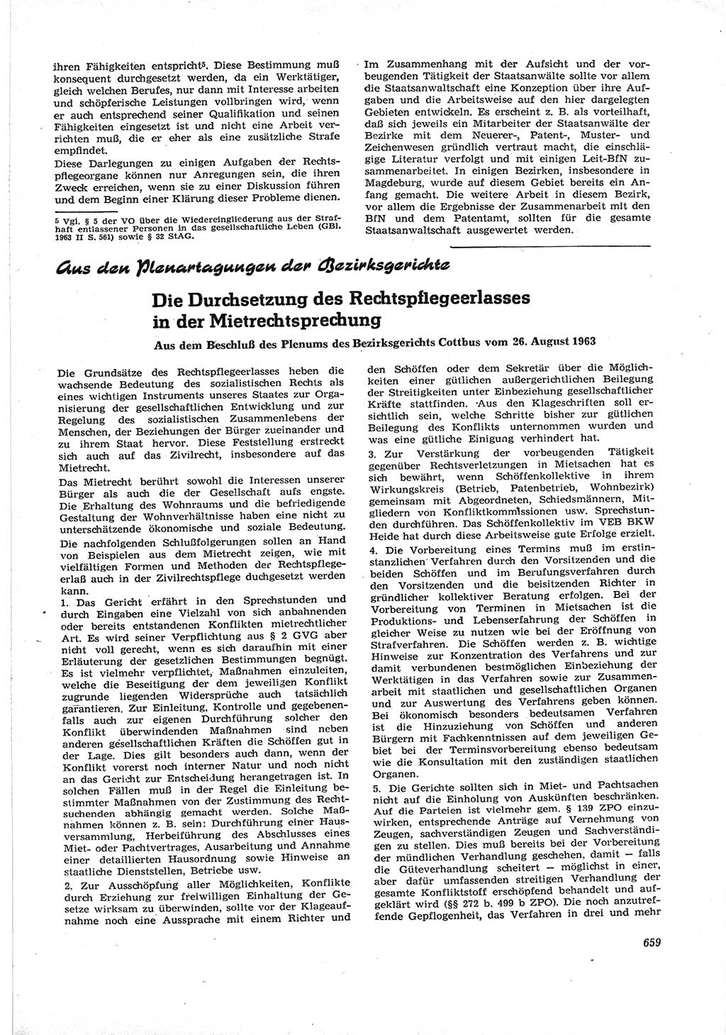Neue Justiz (NJ), Zeitschrift für Recht und Rechtswissenschaft [Deutsche Demokratische Republik (DDR)], 17. Jahrgang 1963, Seite 659 (NJ DDR 1963, S. 659)