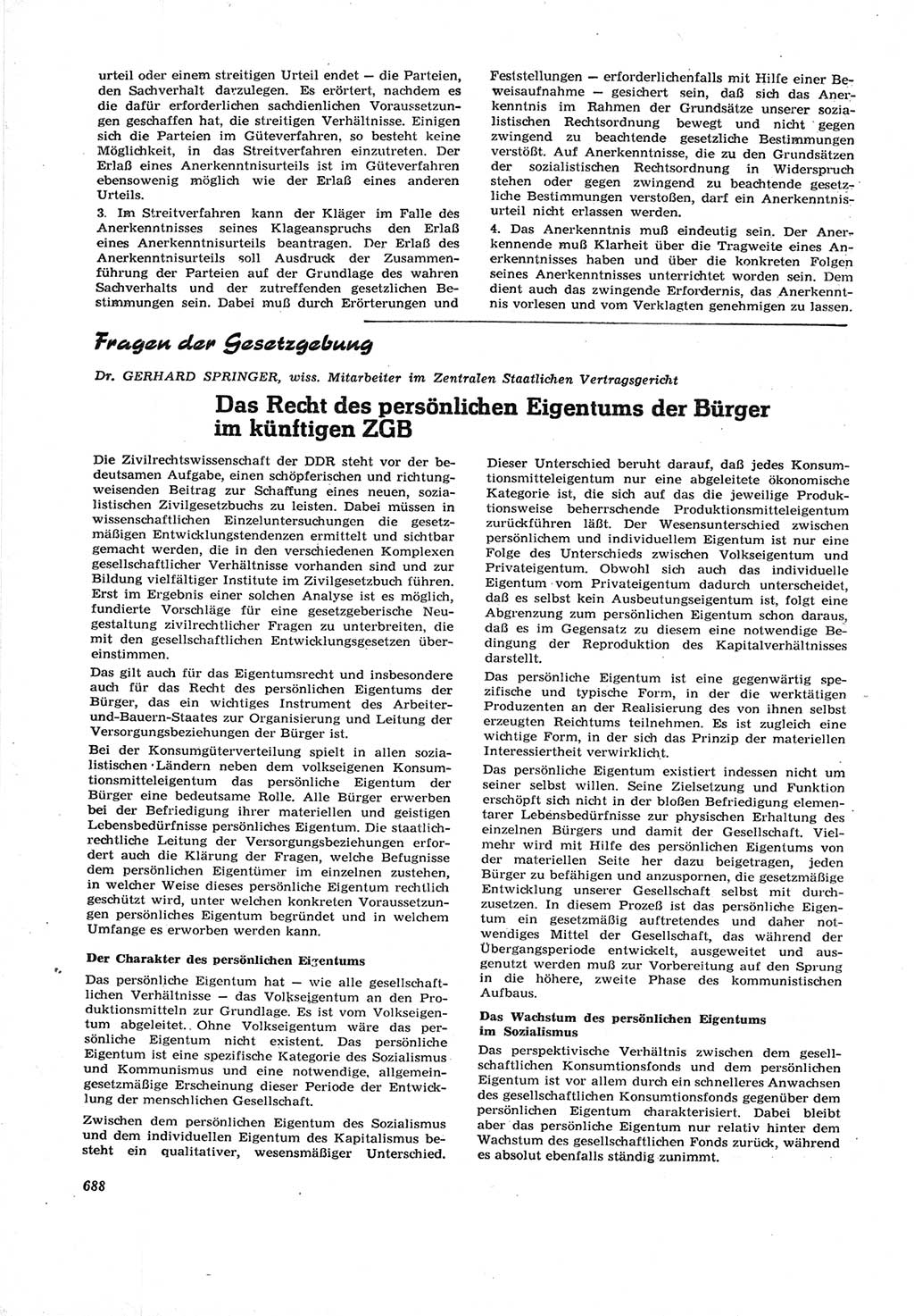 Neue Justiz (NJ), Zeitschrift für Recht und Rechtswissenschaft [Deutsche Demokratische Republik (DDR)], 17. Jahrgang 1963, Seite 688 (NJ DDR 1963, S. 688)
