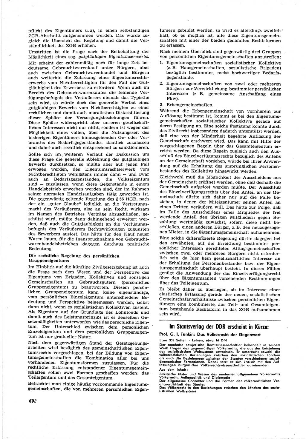 Neue Justiz (NJ), Zeitschrift für Recht und Rechtswissenschaft [Deutsche Demokratische Republik (DDR)], 17. Jahrgang 1963, Seite 692 (NJ DDR 1963, S. 692)