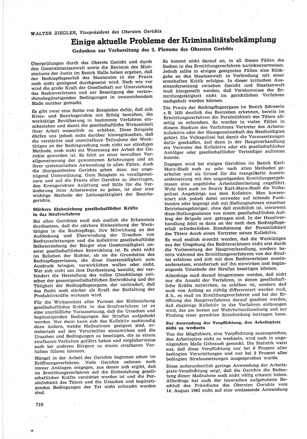 Neue Justiz (NJ), Zeitschrift für Recht und Rechtswissenschaft [Deutsche Demokratische Republik (DDR)], 17. Jahrgang 1963, Seite 710 (NJ DDR 1963, S. 710)