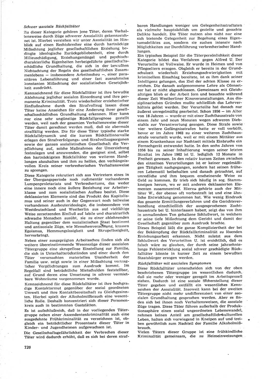 Neue Justiz (NJ), Zeitschrift für Recht und Rechtswissenschaft [Deutsche Demokratische Republik (DDR)], 17. Jahrgang 1963, Seite 720 (NJ DDR 1963, S. 720)