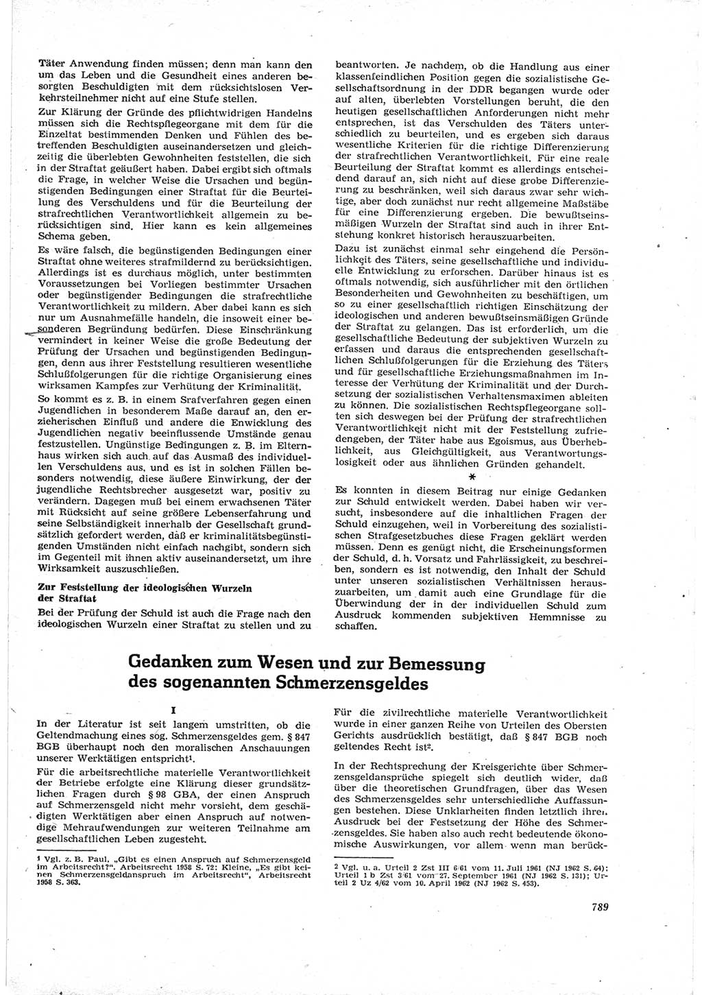 Neue Justiz (NJ), Zeitschrift für Recht und Rechtswissenschaft [Deutsche Demokratische Republik (DDR)], 17. Jahrgang 1963, Seite 789 (NJ DDR 1963, S. 789)