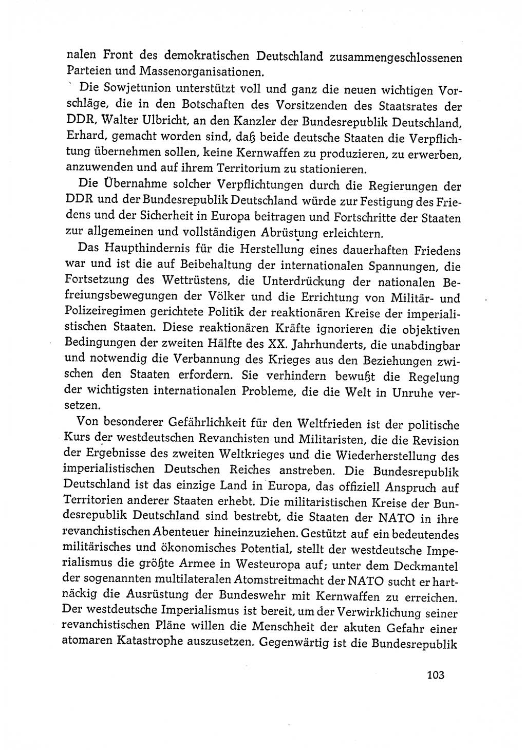Dokumente der Sozialistischen Einheitspartei Deutschlands (SED) [Deutsche Demokratische Republik (DDR)] 1964-1965, Seite 103 (Dok. SED DDR 1964-1965, S. 103)