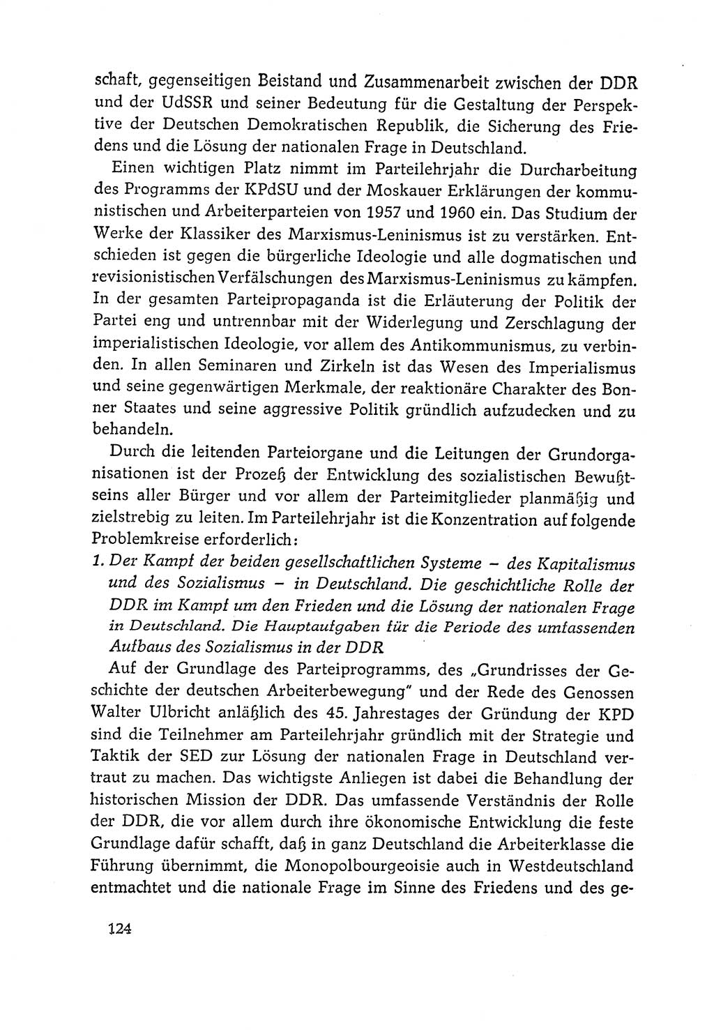 Dokumente der Sozialistischen Einheitspartei Deutschlands (SED) [Deutsche Demokratische Republik (DDR)] 1964-1965, Seite 124 (Dok. SED DDR 1964-1965, S. 124)