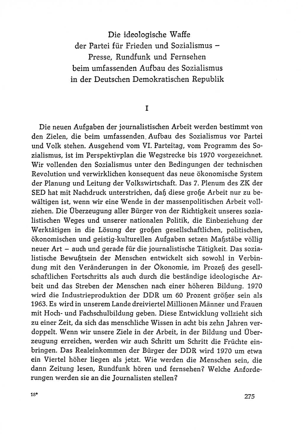 Dokumente der Sozialistischen Einheitspartei Deutschlands (SED) [Deutsche Demokratische Republik (DDR)] 1964-1965, Seite 275 (Dok. SED DDR 1964-1965, S. 275)