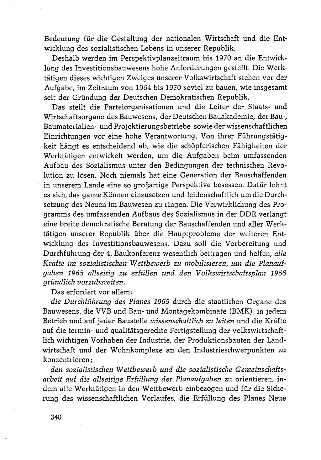 Dokumente der Sozialistischen Einheitspartei Deutschlands (SED) [Deutsche Demokratische Republik (DDR)] 1964-1965, Seite 340 (Dok. SED DDR 1964-1965, S. 340)