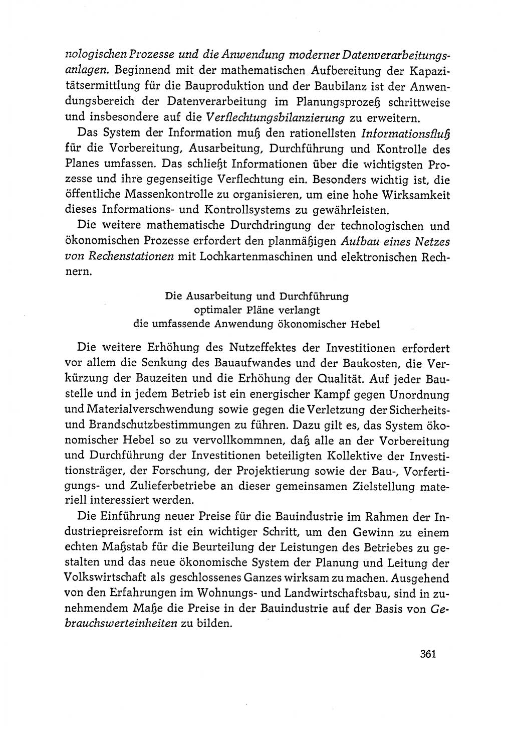 Dokumente der Sozialistischen Einheitspartei Deutschlands (SED) [Deutsche Demokratische Republik (DDR)] 1964-1965, Seite 361 (Dok. SED DDR 1964-1965, S. 361)