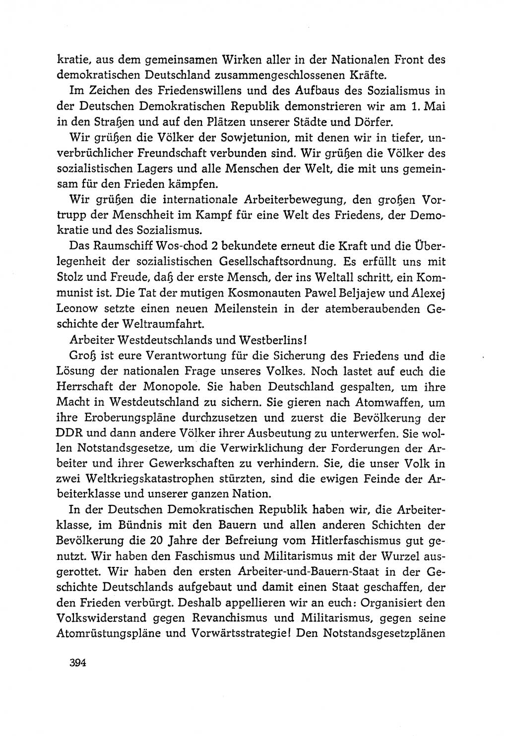 Dokumente der Sozialistischen Einheitspartei Deutschlands (SED) [Deutsche Demokratische Republik (DDR)] 1964-1965, Seite 394 (Dok. SED DDR 1964-1965, S. 394)