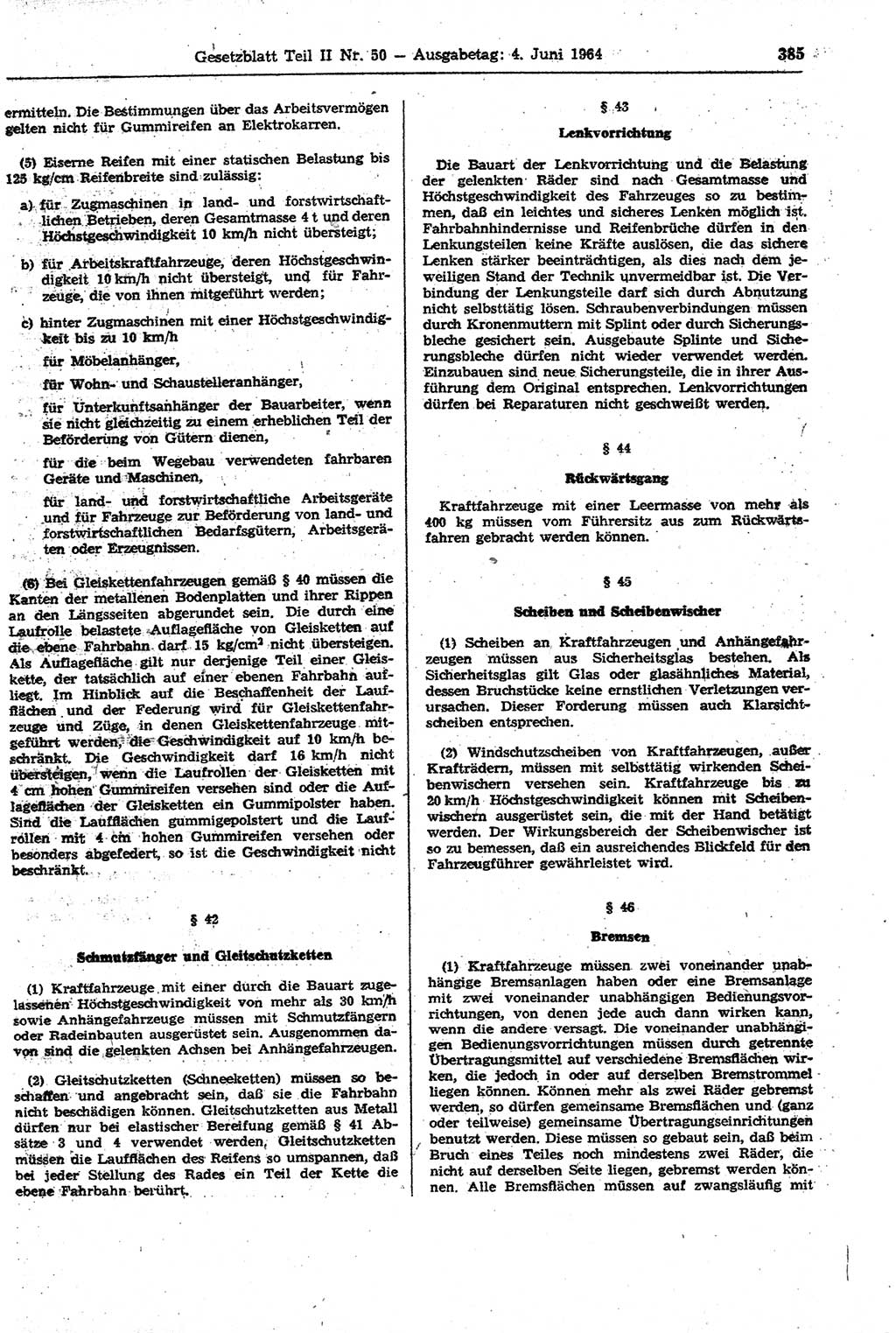 Gesetzblatt (GBl.) der Deutschen Demokratischen Republik (DDR) Teil ⅠⅠ 1964, Seite 385 (GBl. DDR ⅠⅠ 1964, S. 385)