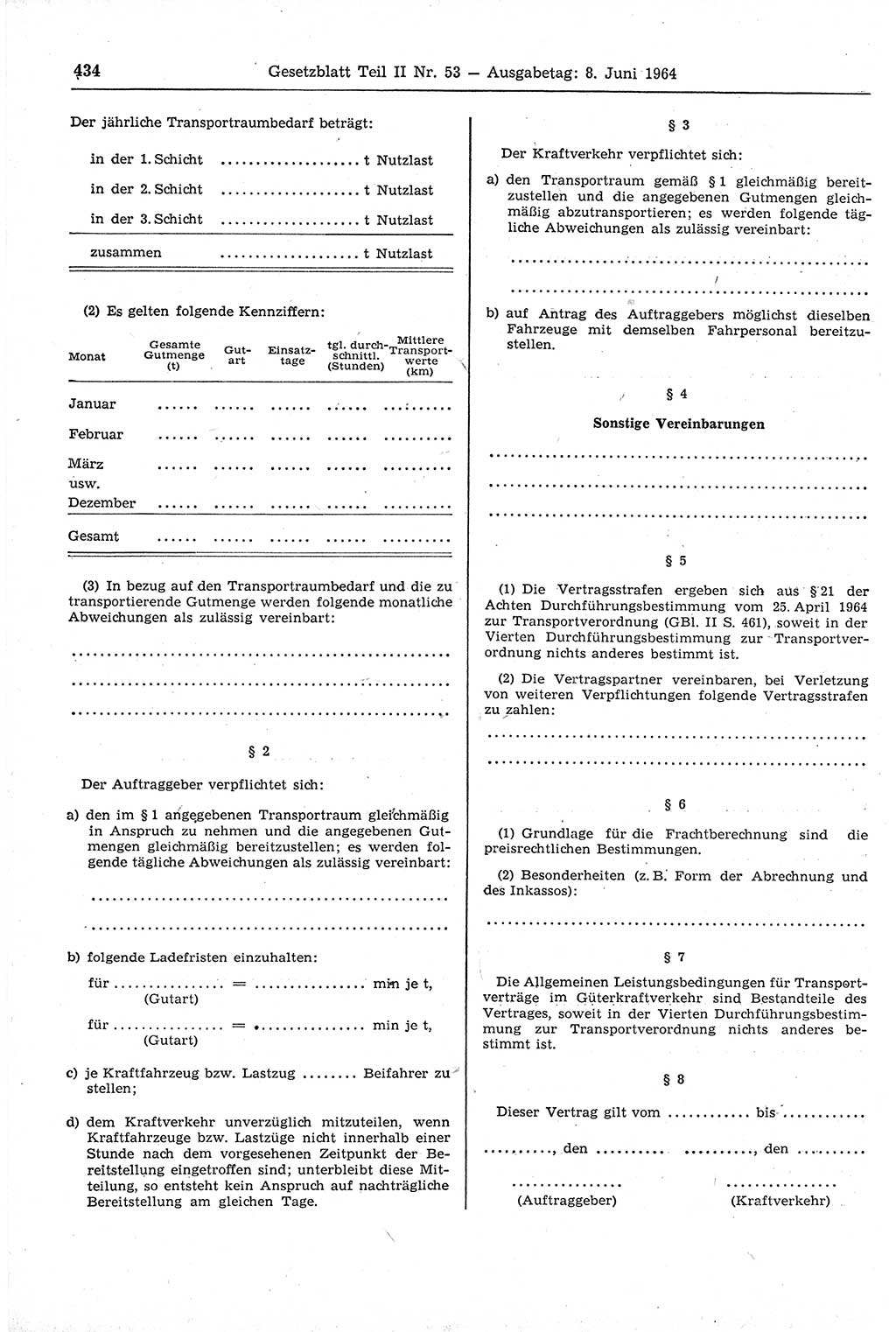 Gesetzblatt (GBl.) der Deutschen Demokratischen Republik (DDR) Teil ⅠⅠ 1964, Seite 434 (GBl. DDR ⅠⅠ 1964, S. 434)