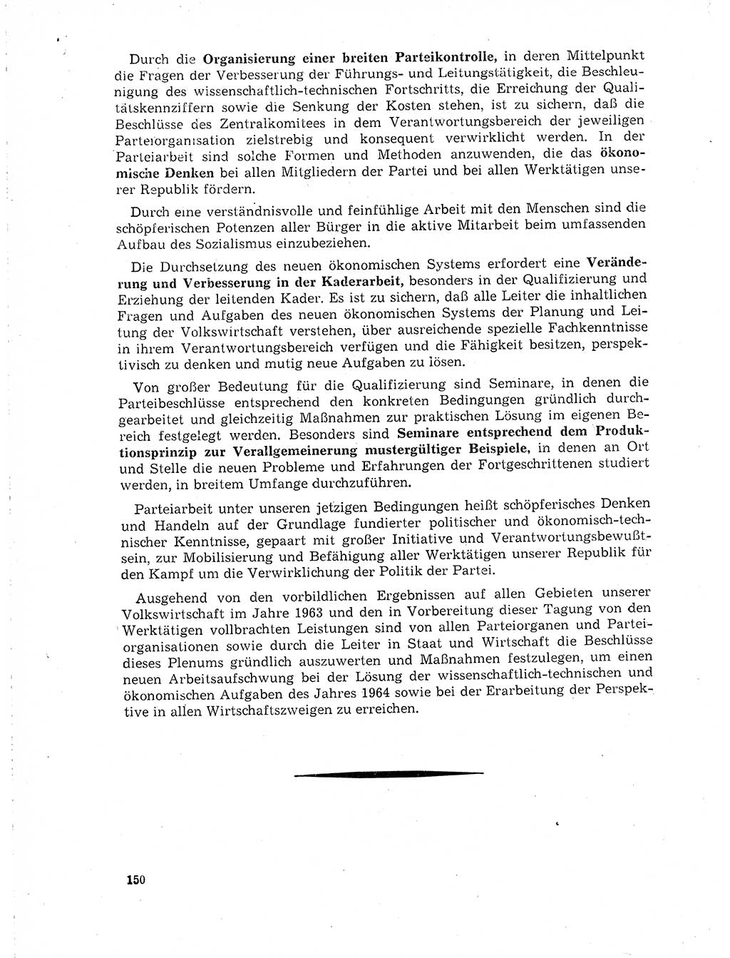 Neuer Weg (NW), Organ des Zentralkomitees (ZK) der SED (Sozialistische Einheitspartei Deutschlands) für Fragen des Parteilebens, 19. Jahrgang [Deutsche Demokratische Republik (DDR)] 1964, Seite 150 (NW ZK SED DDR 1964, S. 150)