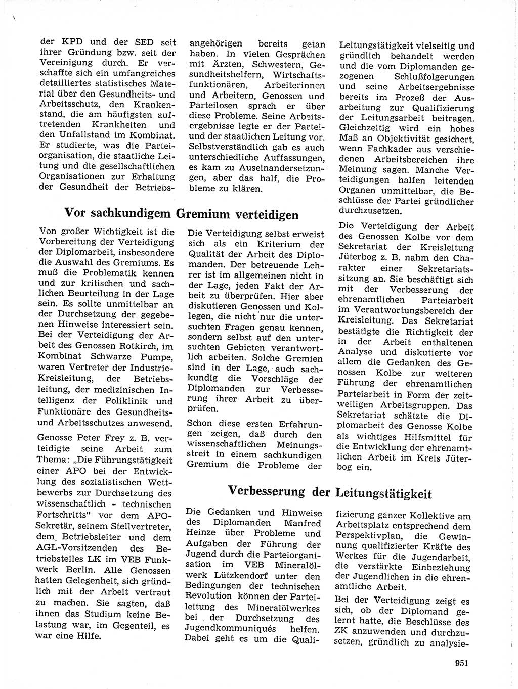 Neuer Weg (NW), Organ des Zentralkomitees (ZK) der SED (Sozialistische Einheitspartei Deutschlands) für Fragen des Parteilebens, 19. Jahrgang [Deutsche Demokratische Republik (DDR)] 1964, Seite 951 (NW ZK SED DDR 1964, S. 951)