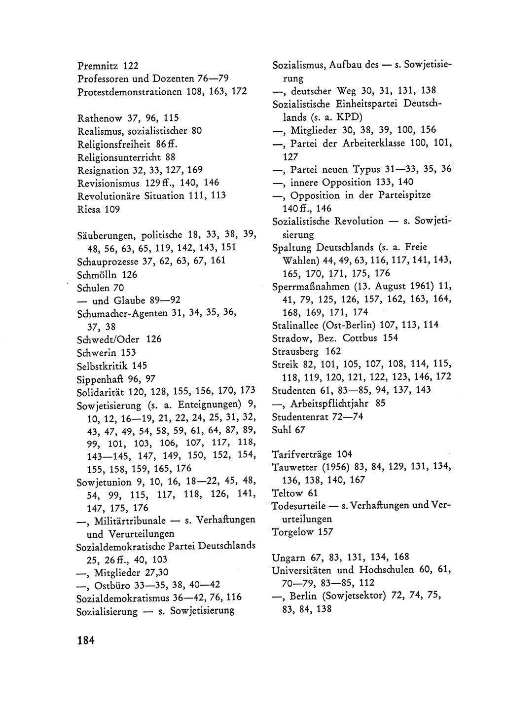 Selbstbehauptung und Widerstand in der Sowjetischen Besatzungszone (SBZ) Deutschlands [Deutsche Demokratische Republik (DDR)] 1964, Seite 184 (Selbstbeh. Wdst. SBZ Dtl. DDR 1964, S. 184)