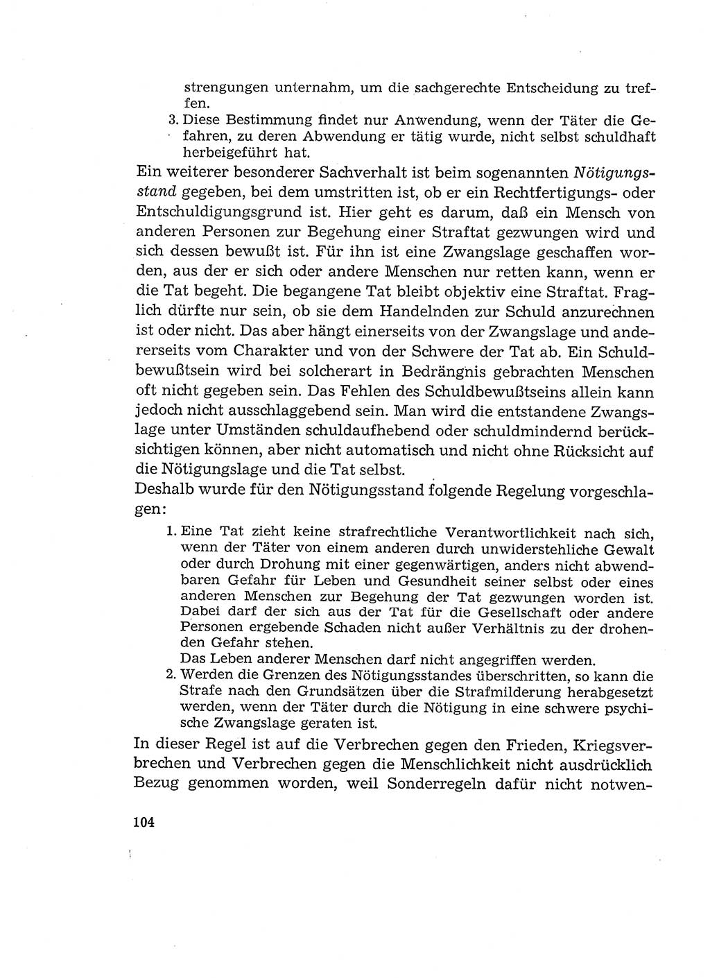 Verantwortung und Schuld im neuen Strafgesetzbuch (StGB) [Deutsche Demokratische Republik (DDR)] 1964, Seite 104 (Verantw. Sch. StGB DDR 1964, S. 104)