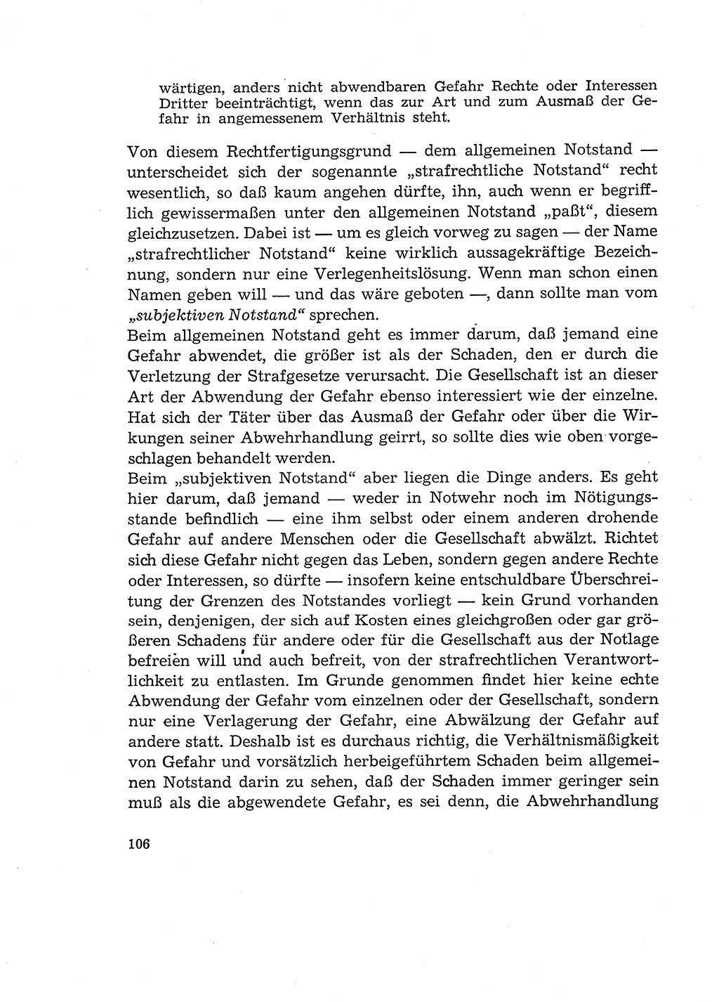 Verantwortung und Schuld im neuen Strafgesetzbuch (StGB) [Deutsche Demokratische Republik (DDR)] 1964, Seite 106 (Verantw. Sch. StGB DDR 1964, S. 106)