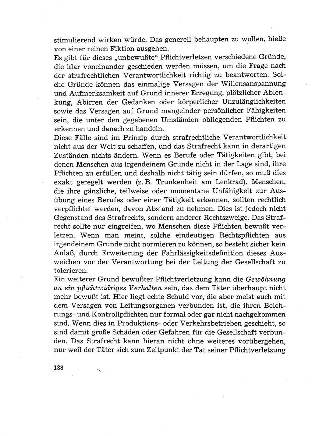 Verantwortung und Schuld im neuen Strafgesetzbuch (StGB) [Deutsche Demokratische Republik (DDR)] 1964, Seite 138 (Verantw. Sch. StGB DDR 1964, S. 138)