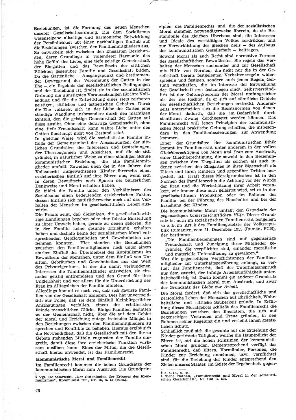 Neue Justiz (NJ), Zeitschrift für Recht und Rechtswissenschaft [Deutsche Demokratische Republik (DDR)], 18. Jahrgang 1964, Seite 40 (NJ DDR 1964, S. 40)