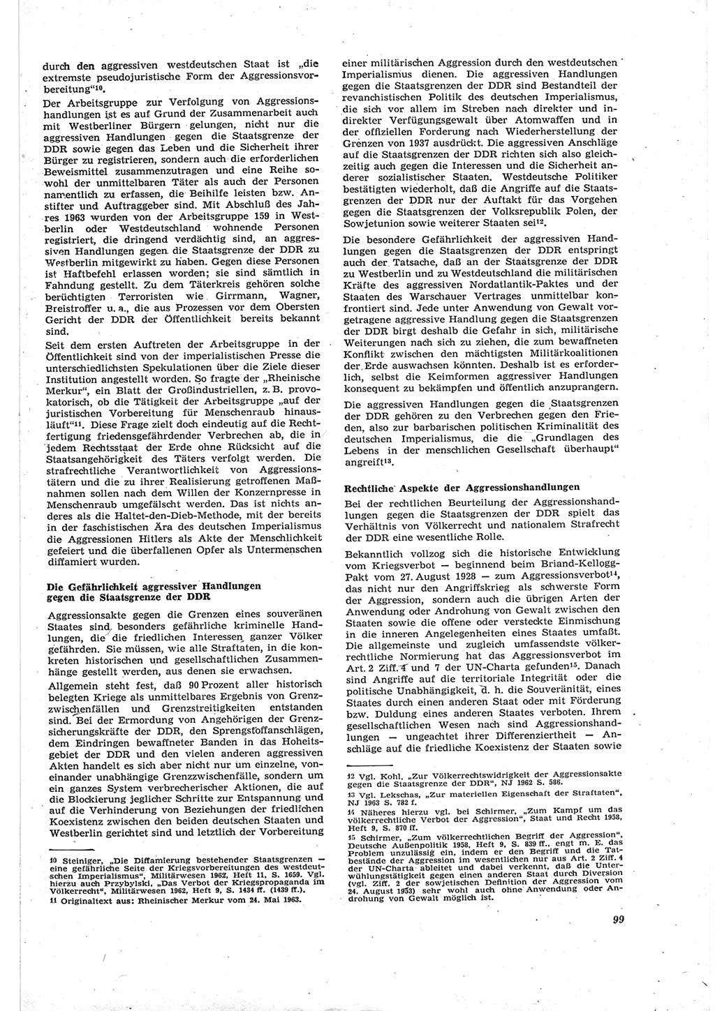 Neue Justiz (NJ), Zeitschrift für Recht und Rechtswissenschaft [Deutsche Demokratische Republik (DDR)], 18. Jahrgang 1964, Seite 99 (NJ DDR 1964, S. 99)