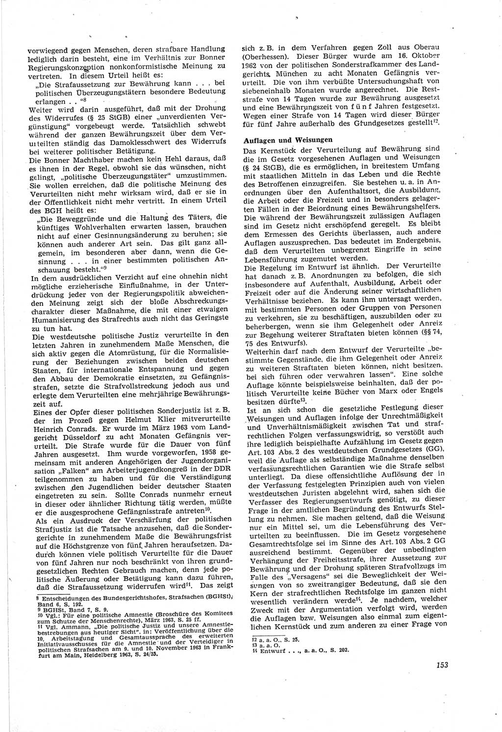 Neue Justiz (NJ), Zeitschrift für Recht und Rechtswissenschaft [Deutsche Demokratische Republik (DDR)], 18. Jahrgang 1964, Seite 153 (NJ DDR 1964, S. 153)