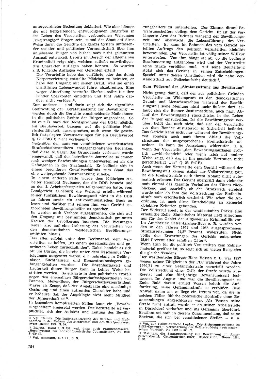 Neue Justiz (NJ), Zeitschrift für Recht und Rechtswissenschaft [Deutsche Demokratische Republik (DDR)], 18. Jahrgang 1964, Seite 154 (NJ DDR 1964, S. 154)