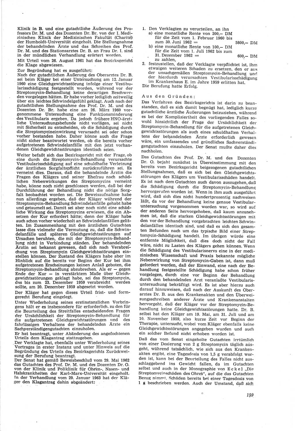 Neue Justiz (NJ), Zeitschrift für Recht und Rechtswissenschaft [Deutsche Demokratische Republik (DDR)], 18. Jahrgang 1964, Seite 159 (NJ DDR 1964, S. 159)