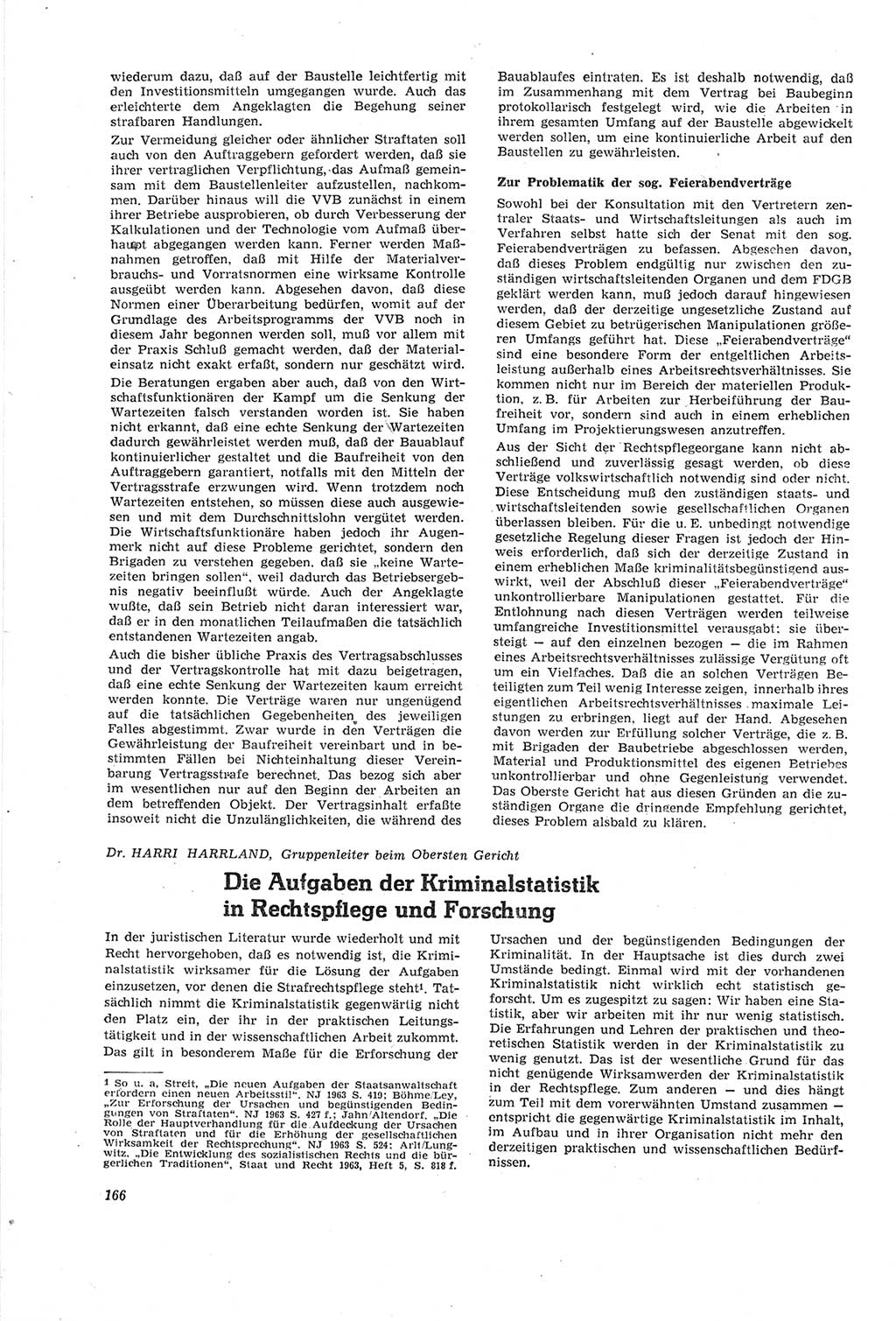 Neue Justiz (NJ), Zeitschrift für Recht und Rechtswissenschaft [Deutsche Demokratische Republik (DDR)], 18. Jahrgang 1964, Seite 166 (NJ DDR 1964, S. 166)