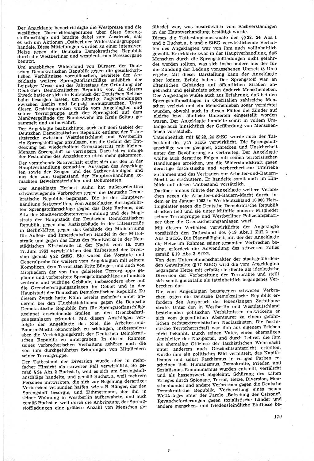 Neue Justiz (NJ), Zeitschrift für Recht und Rechtswissenschaft [Deutsche Demokratische Republik (DDR)], 18. Jahrgang 1964, Seite 179 (NJ DDR 1964, S. 179)