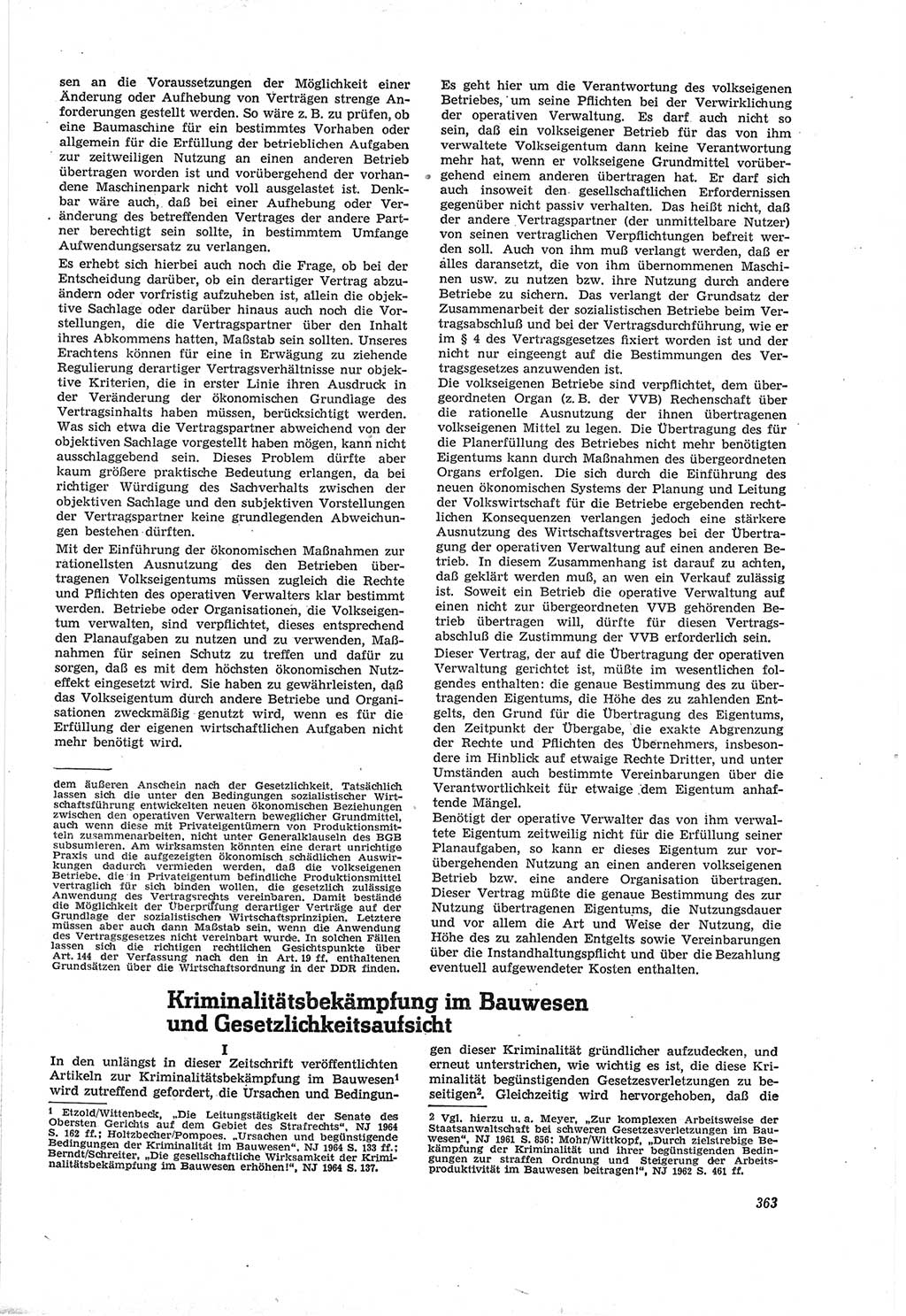 Neue Justiz (NJ), Zeitschrift für Recht und Rechtswissenschaft [Deutsche Demokratische Republik (DDR)], 18. Jahrgang 1964, Seite 363 (NJ DDR 1964, S. 363)