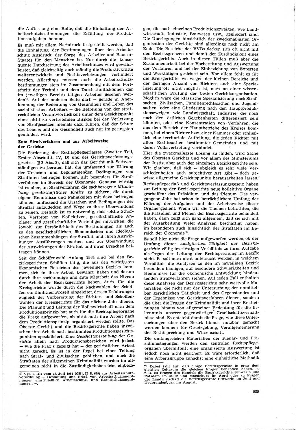 Neue Justiz (NJ), Zeitschrift für Recht und Rechtswissenschaft [Deutsche Demokratische Republik (DDR)], 18. Jahrgang 1964, Seite 589 (NJ DDR 1964, S. 589)