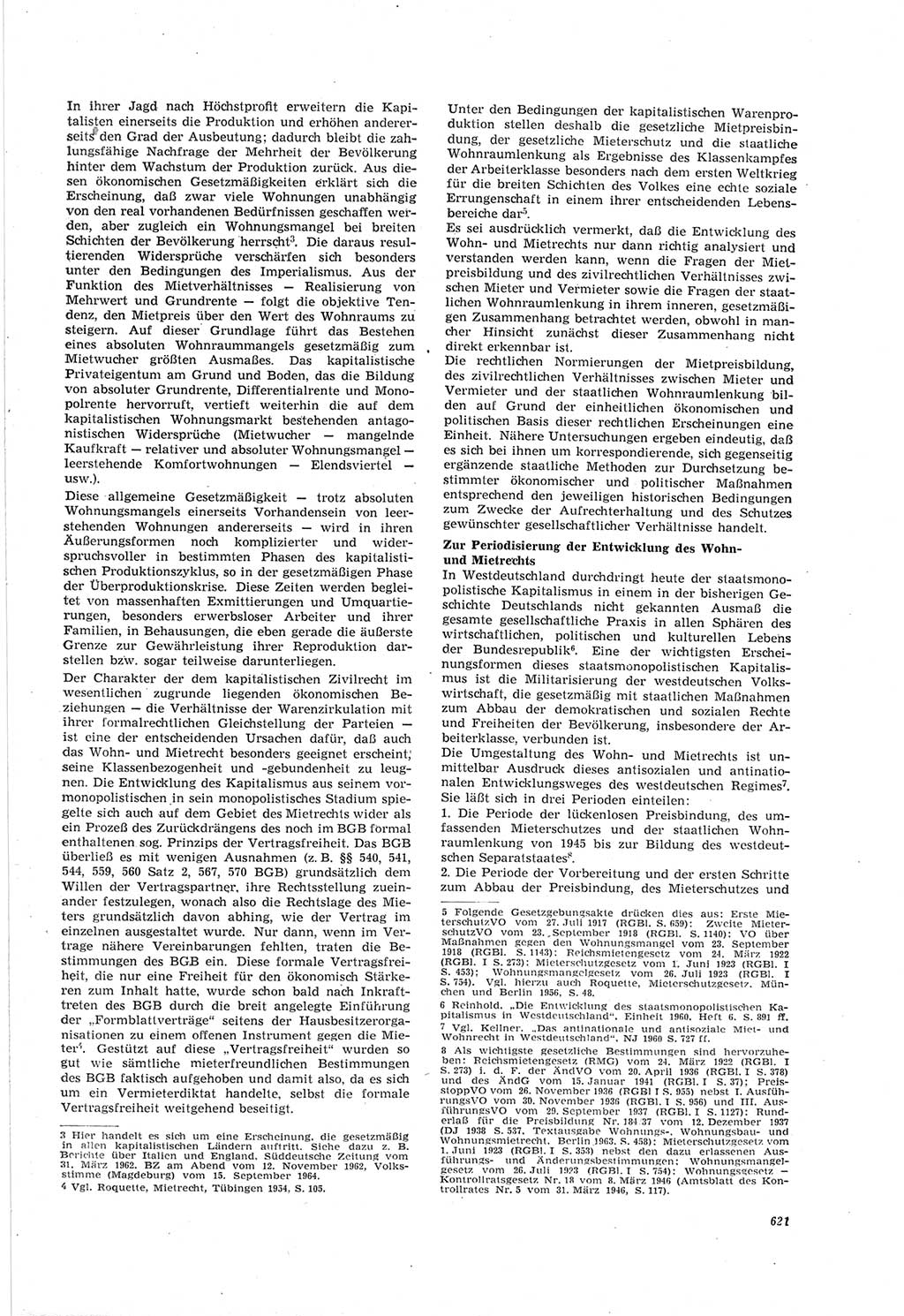 Neue Justiz (NJ), Zeitschrift für Recht und Rechtswissenschaft [Deutsche Demokratische Republik (DDR)], 18. Jahrgang 1964, Seite 621 (NJ DDR 1964, S. 621)